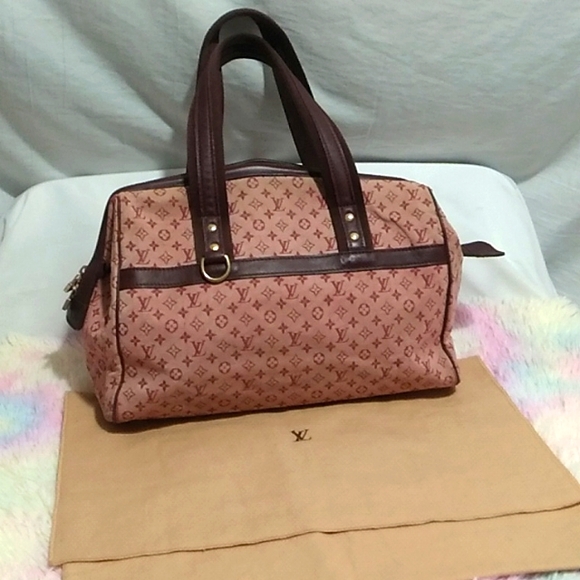 Louis Vuitton Handbags - 1 DAY SALE!! Auth Louis Vuitton Monogram Mini Josephine GM Pink Denim Hand Bag